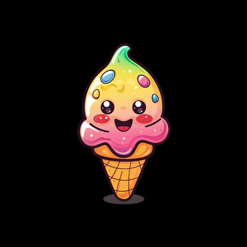 Buntes Eiscreme Design