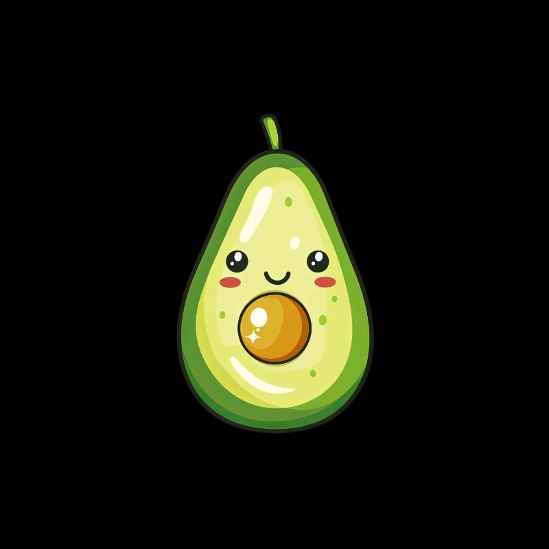 Süße Avocado Illustration