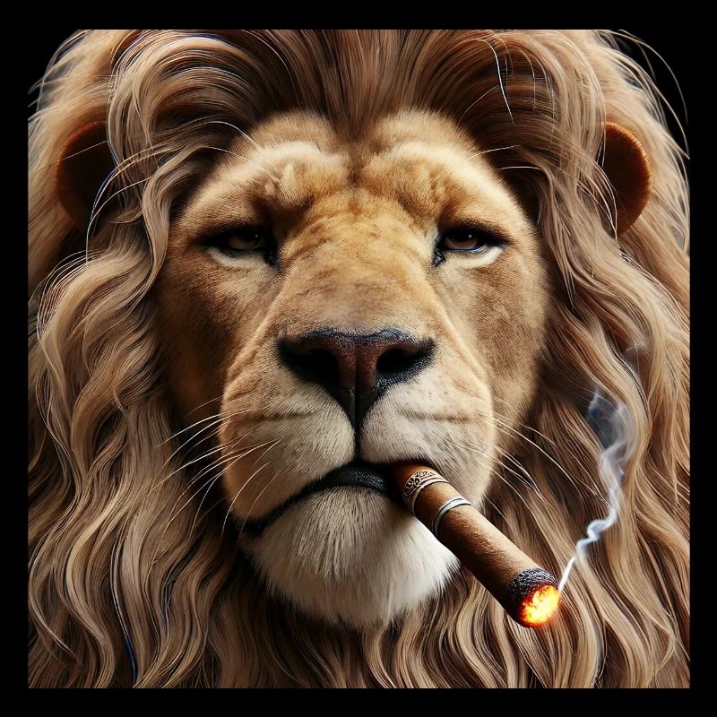 Königliche Pause: Der rauchende Löwe