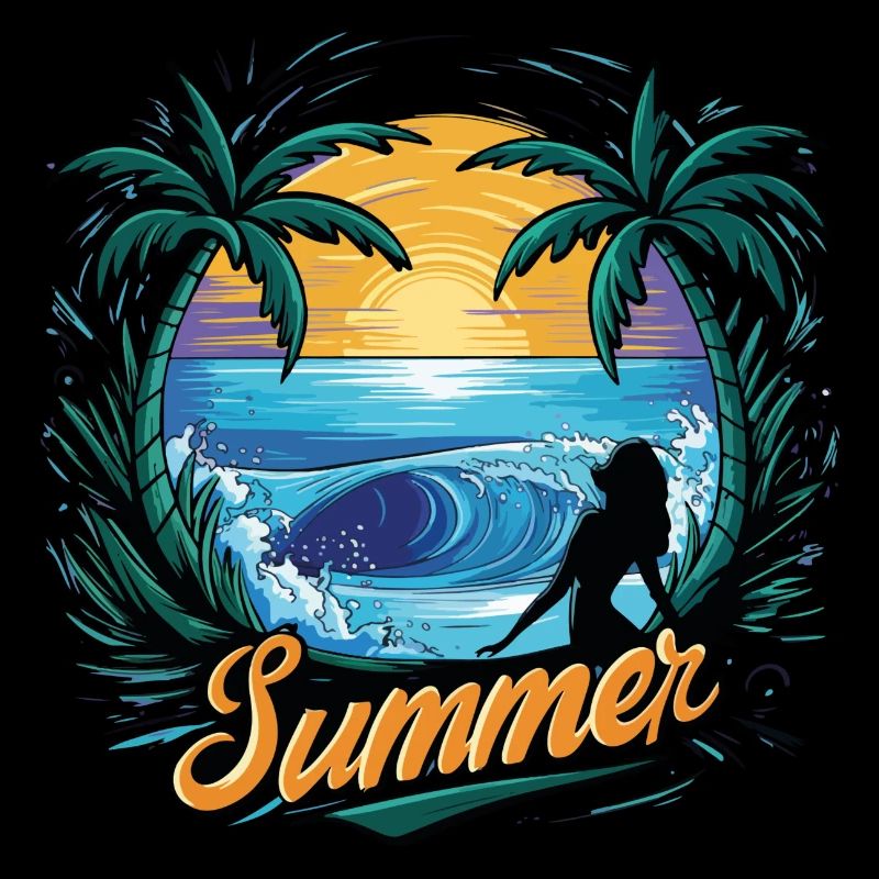 Sunset Surf - Thème tropical