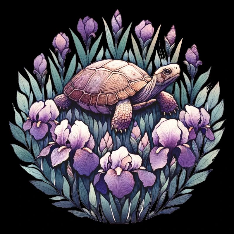 Dosenschildkröte mit Iris