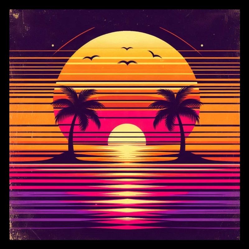 Vibrant coucher de soleil