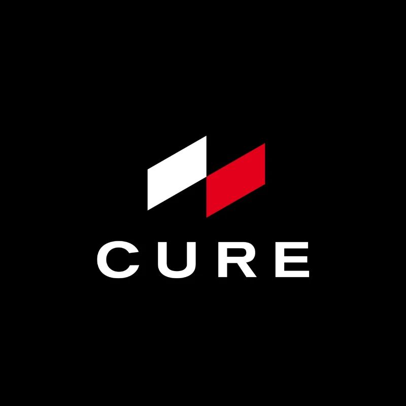 CURE Logo Scharzer Untergrund