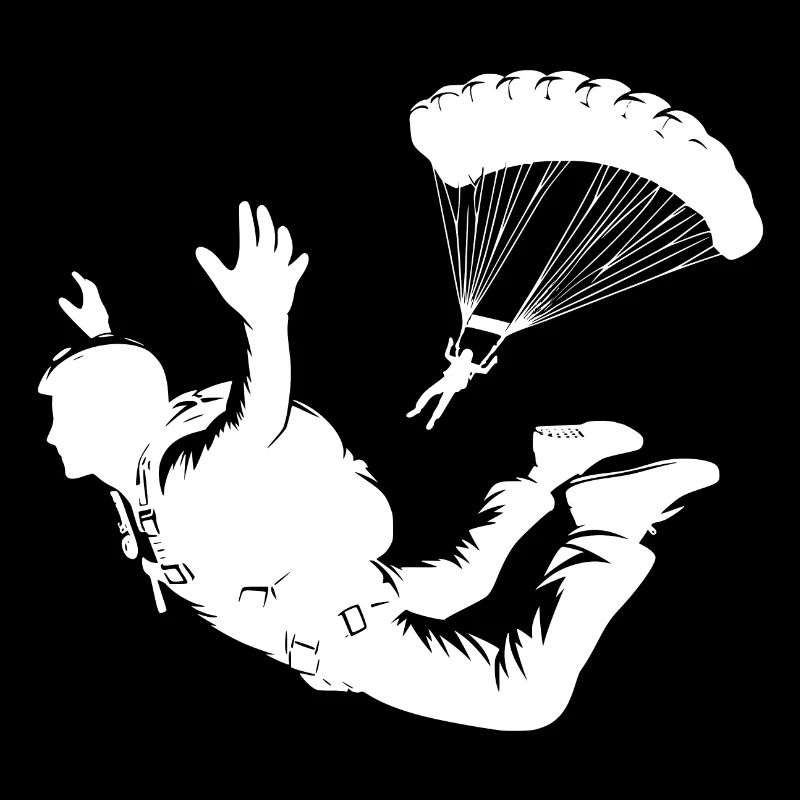Zwei Hobby Fallschirmspringer Fallschirmsprung
