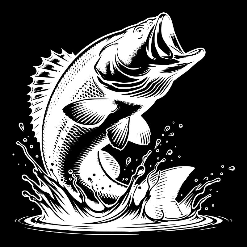 Zander Fisch springt elegant aus dem Wasser