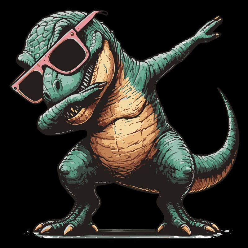 Dabbing T-Rex Dino Funny Dinosaur Stone Age