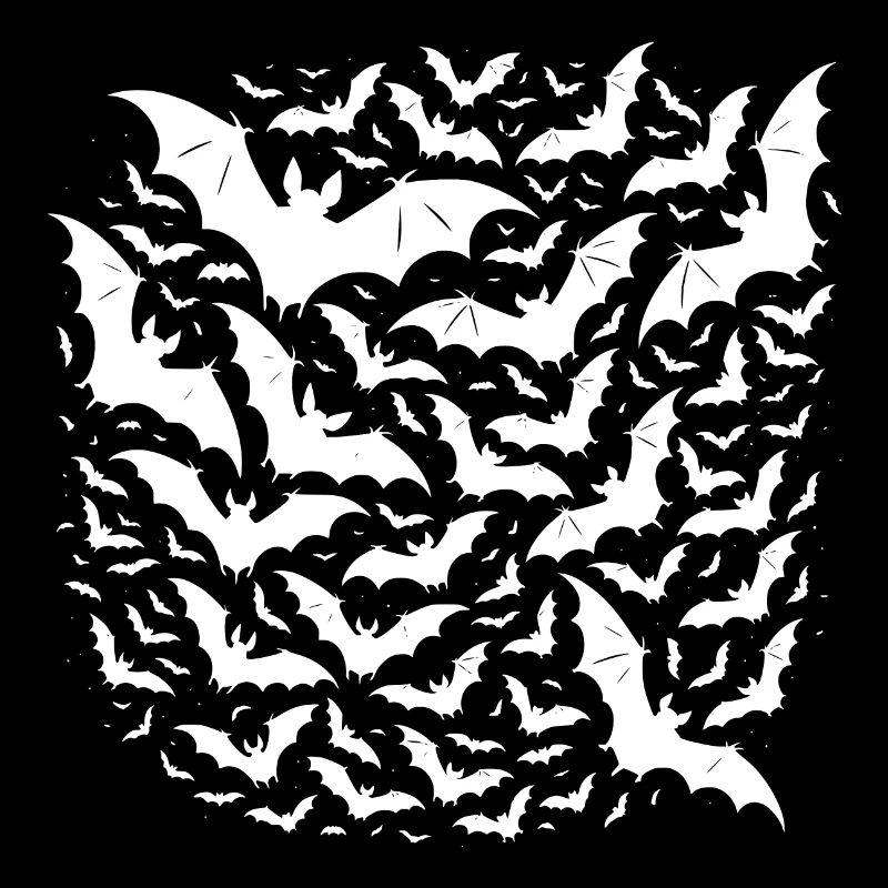 Wild flying bats as a night swarm