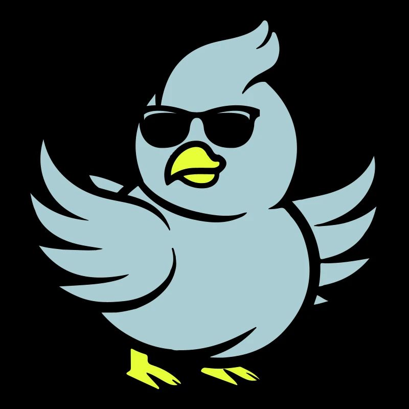 taube comic sonnenbrille