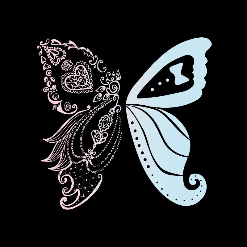 Brautpaar als Schmetterling