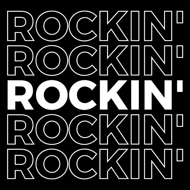rocking text logo design