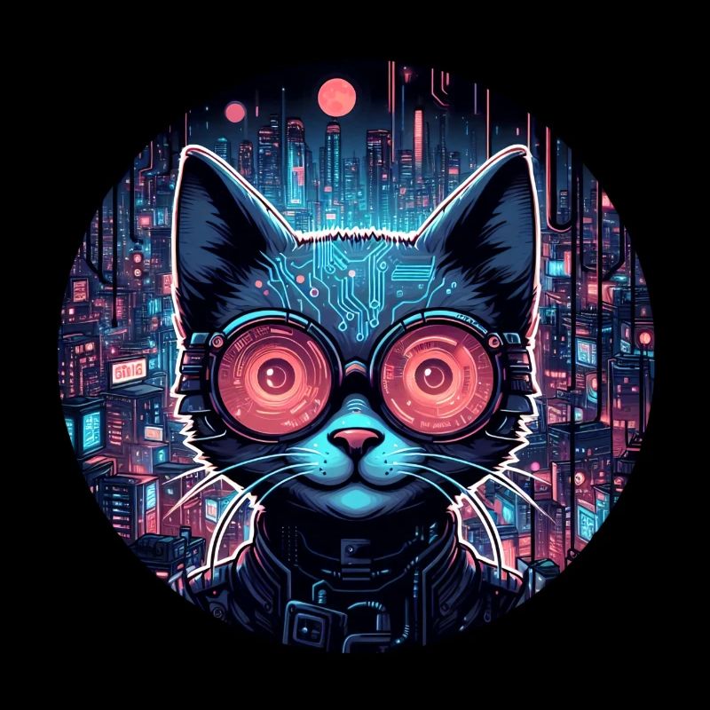 Futuristic Cyber Cat