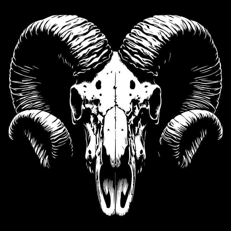 ram skull animal design