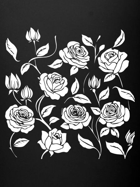 black roses pattern