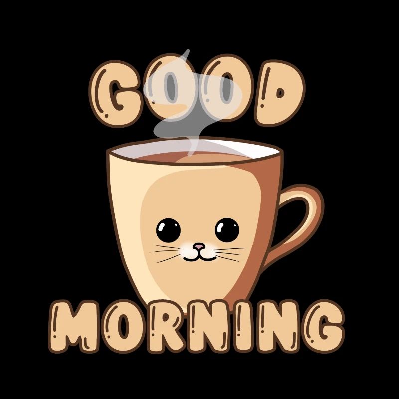 Tasse de chat mignon Good Morning