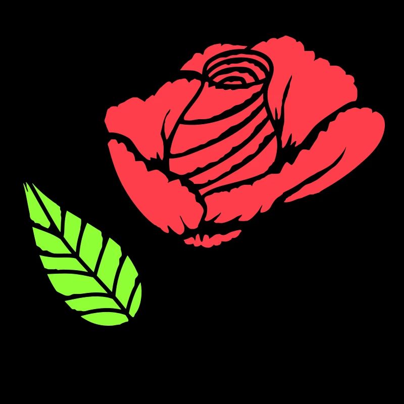 Hübsche Schöne Rose Blüte Blatt Röschen Romantisch