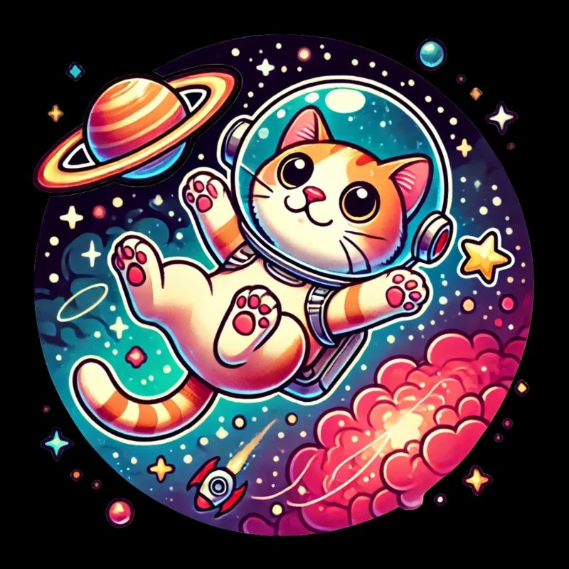 Kosmische Katze Astronaut