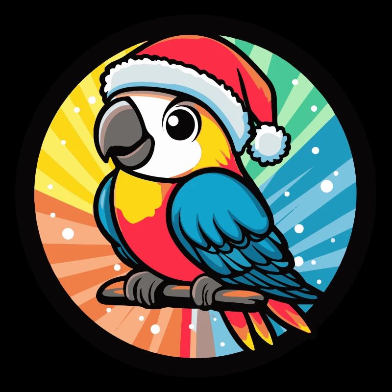 Perroquet animal de Noël