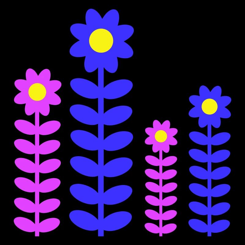 Many Pretty Flowers Colorful Decorative Pattern Beautiful