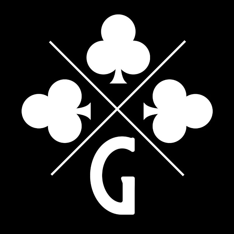 Lettre g trèfle porte bonheur