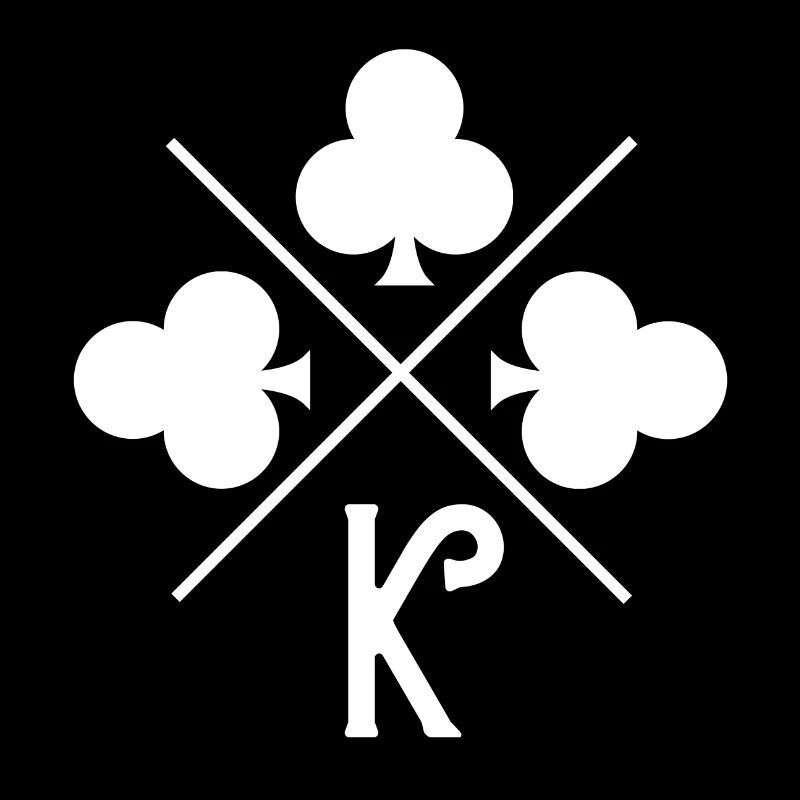 Letter k lucky clover