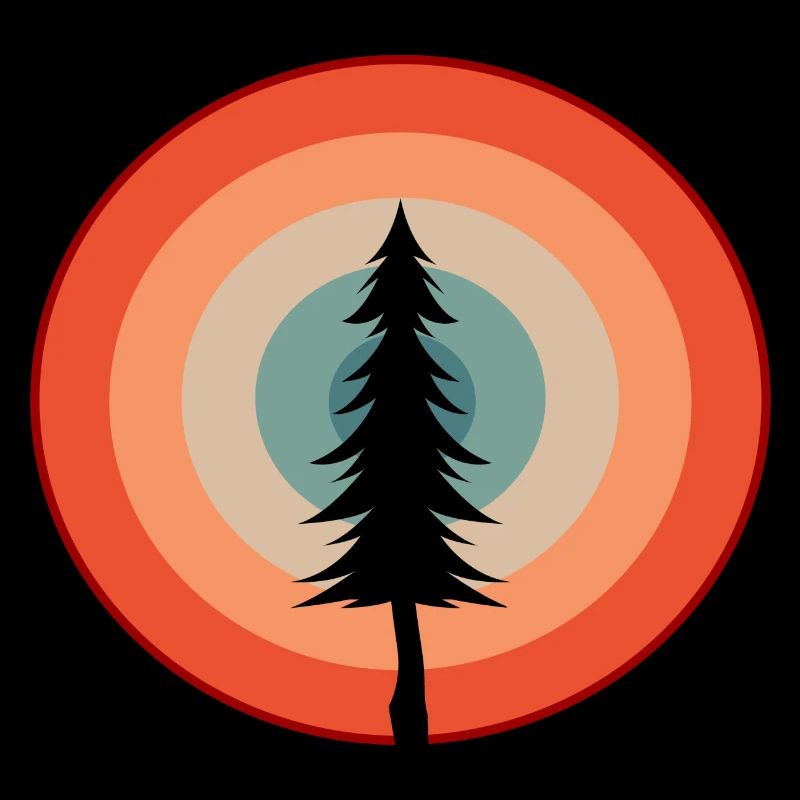 Baum Retro Wald Förster