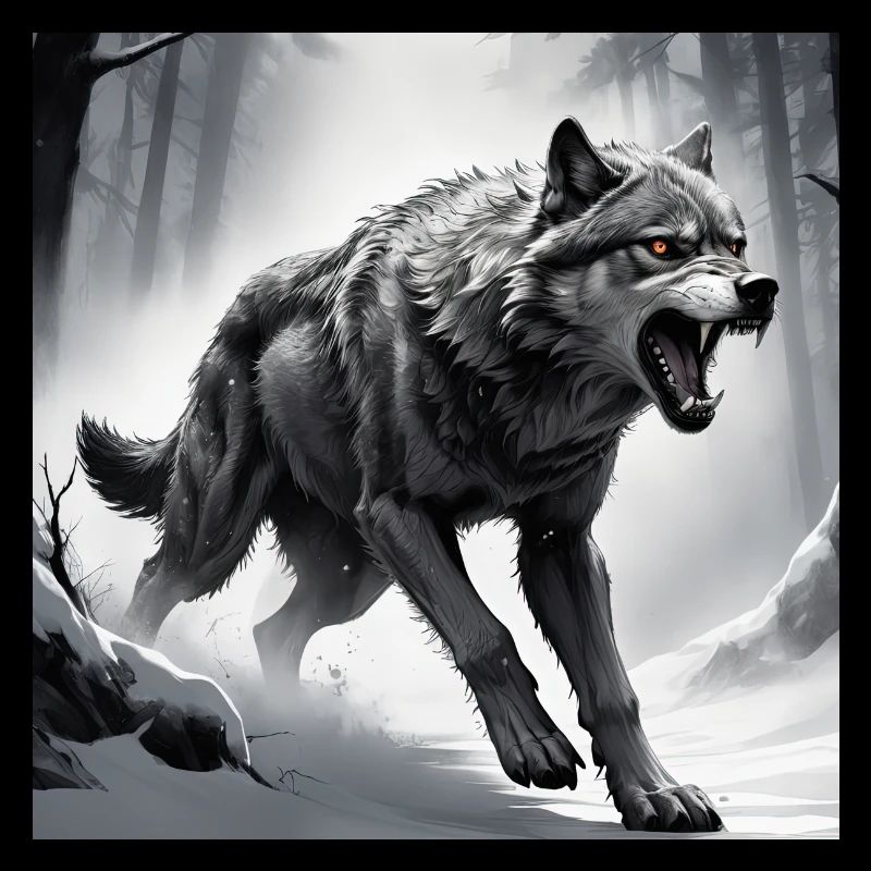 Wolf Animal Vector Nature Illustration Design Wild