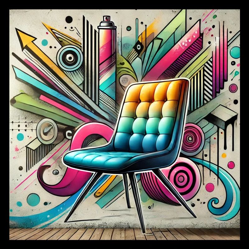 Stuhl Graffiti Möbelverkäufer