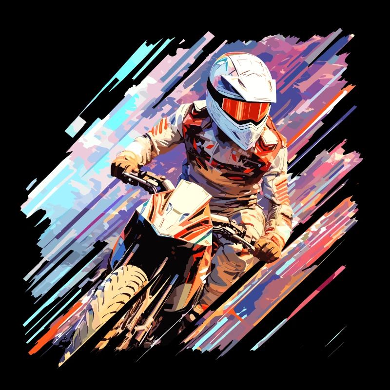 Motocross Racing Fast Speed Competition Abstract