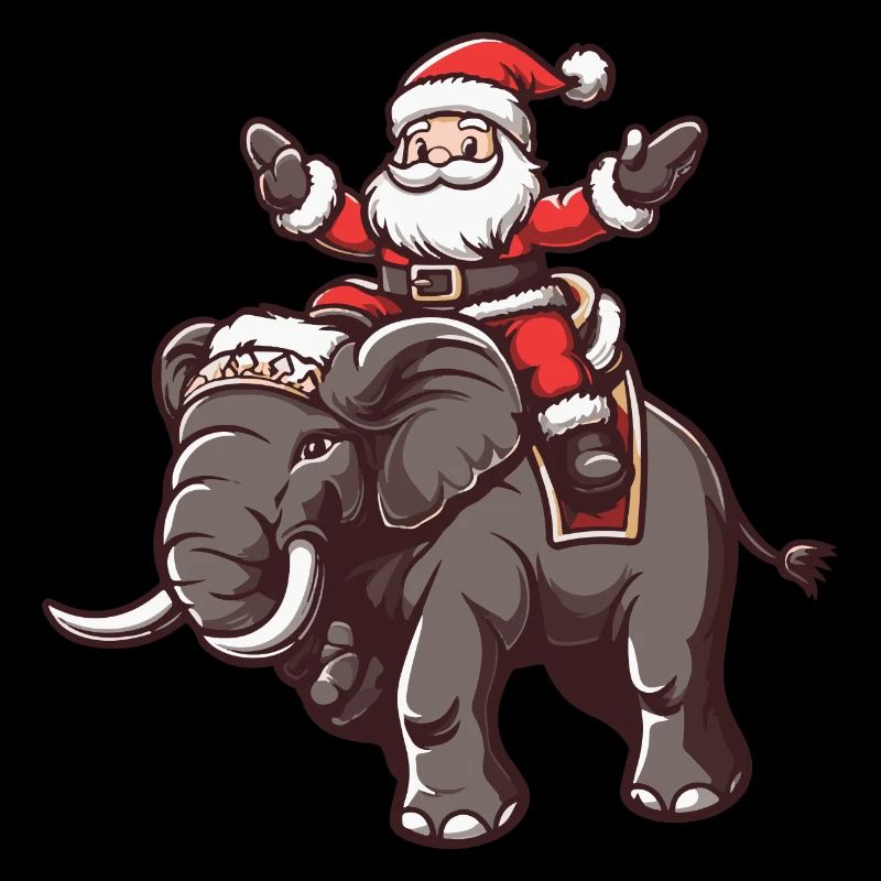 Mammut Weihnachtsmann Cartoon