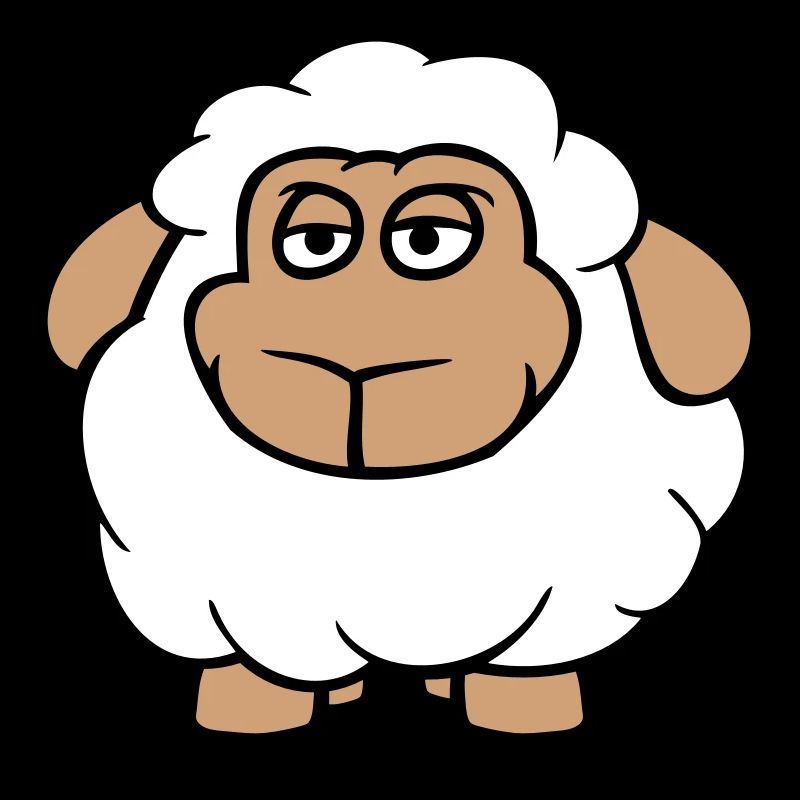 mouton bébé se tient ennuyé fatigué bande dessinée