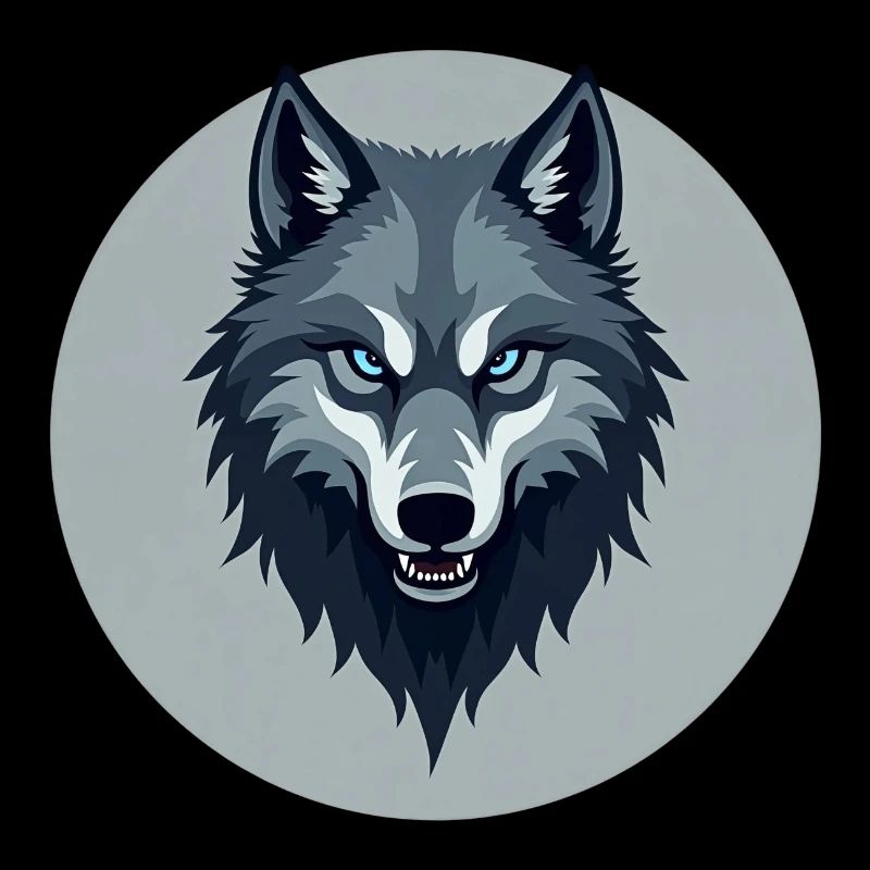 Gray Wolf Circular Design