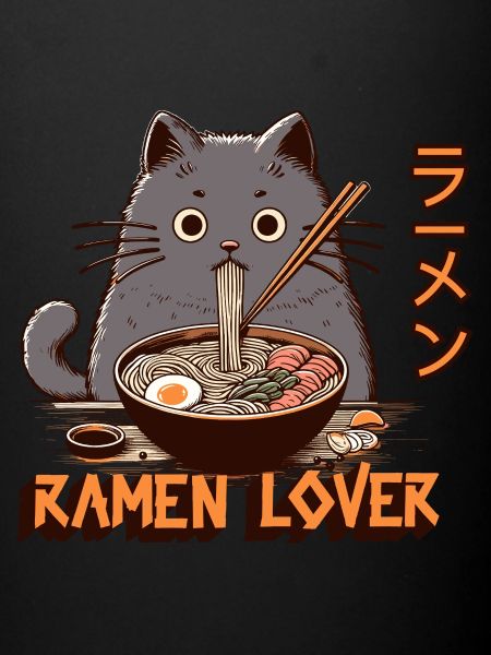 Cat Eats Noodle