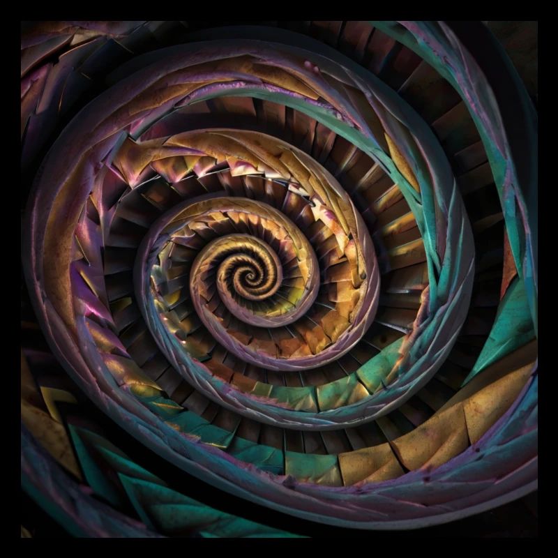 minimal colored spiral