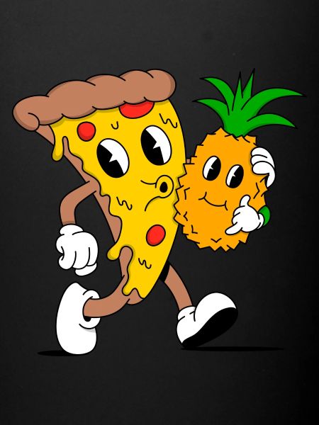 Pizza and pineapple.