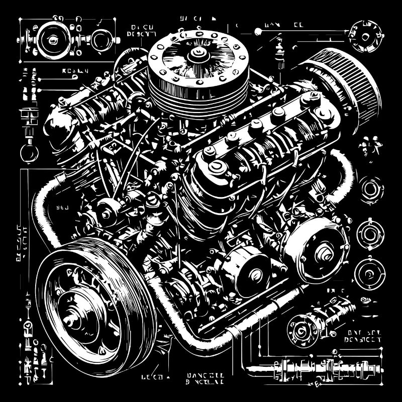 engine wireframes design