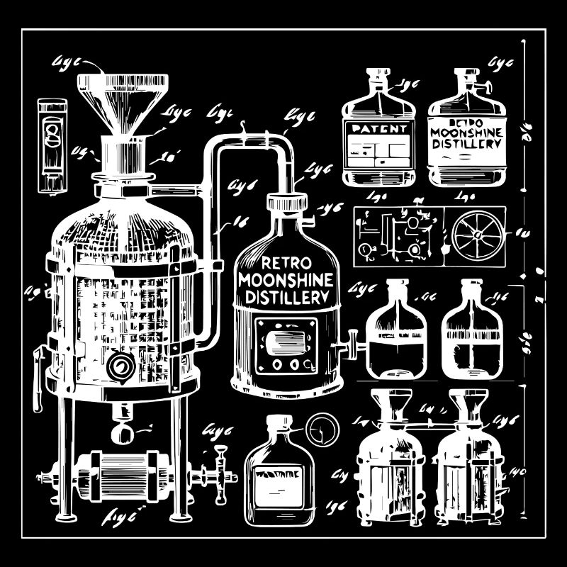 whiskey distillery blueprint patent design