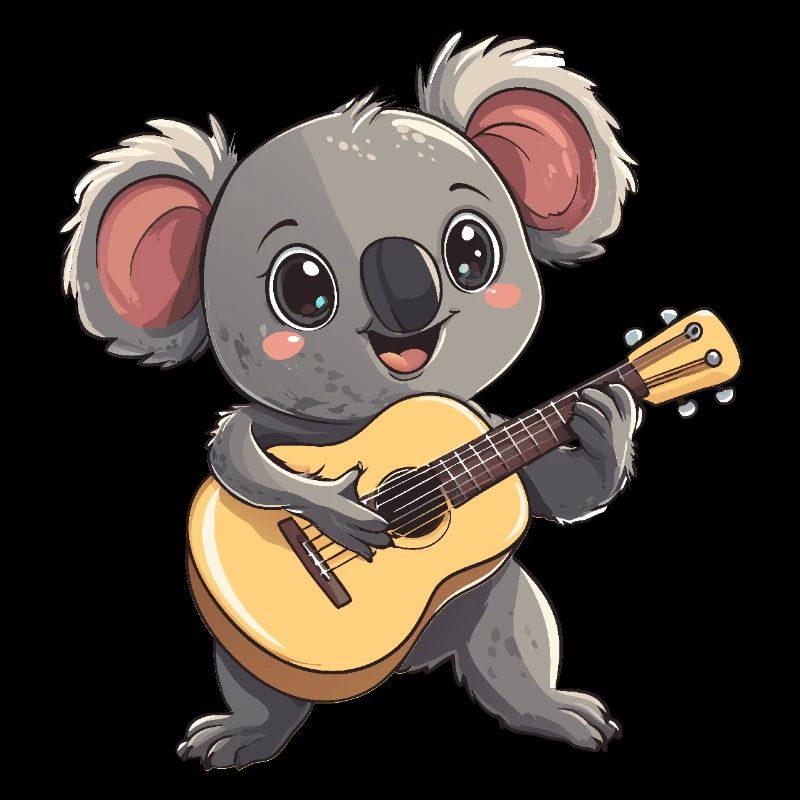 Koala Bär mit Gitarre