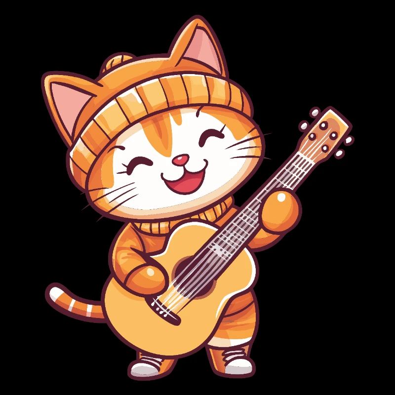 Cat Kitty Guitar