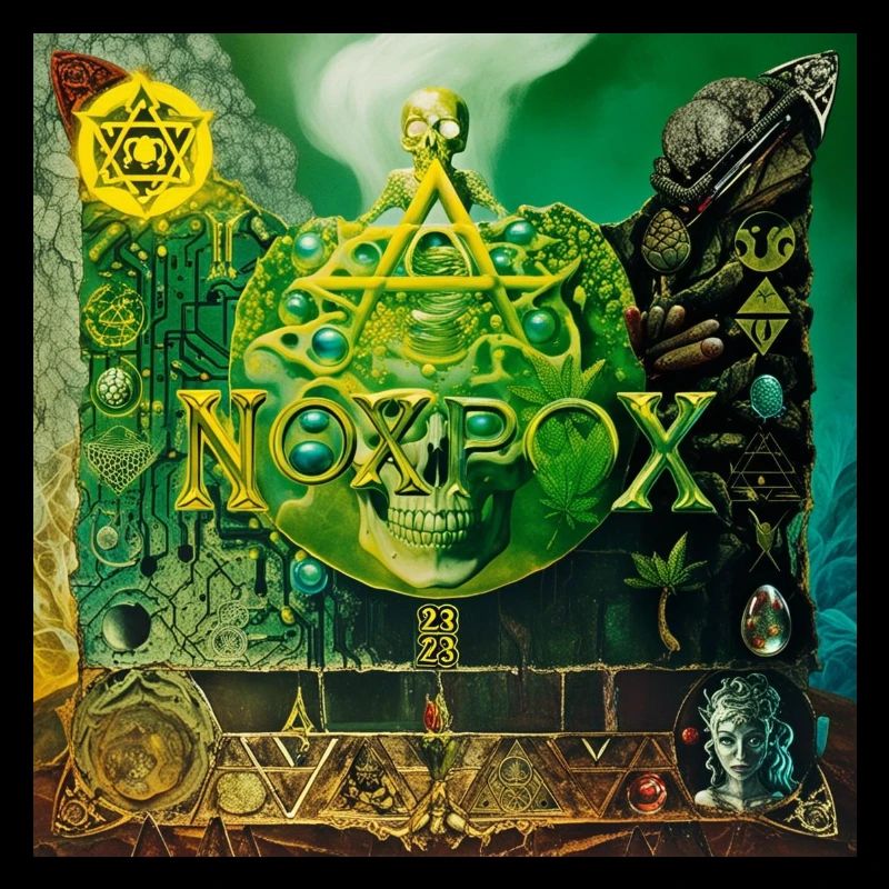 big NOXPOX Typo computer skull hemp mushroom pill