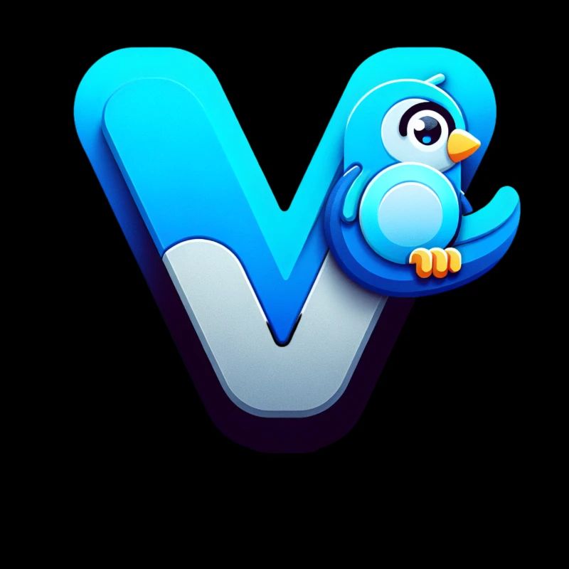V comme oiseau – Compagnon bleu mignon