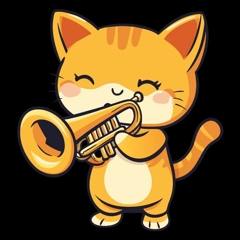 Cat Kitty Kitty Trompettes