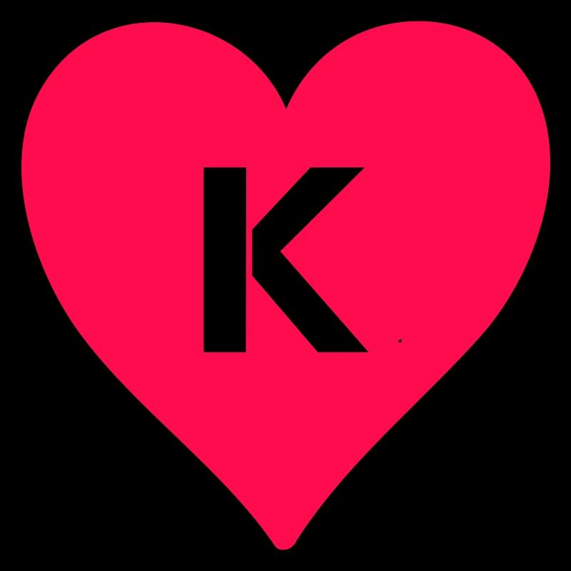 Heart Letter K