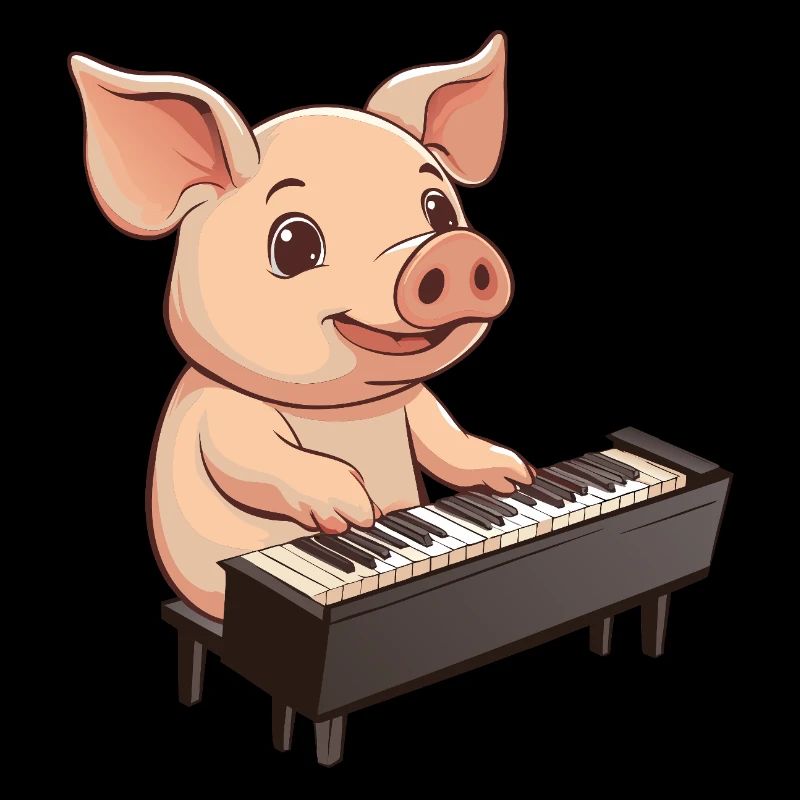 Cochon Piano Pianiste