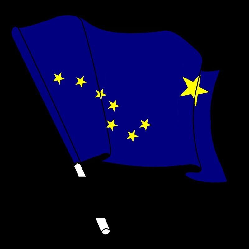 Drapeau Alaska banderole de texte