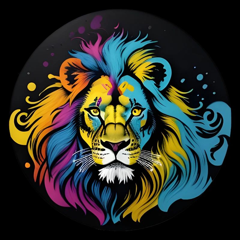 Lion dans le style pop art