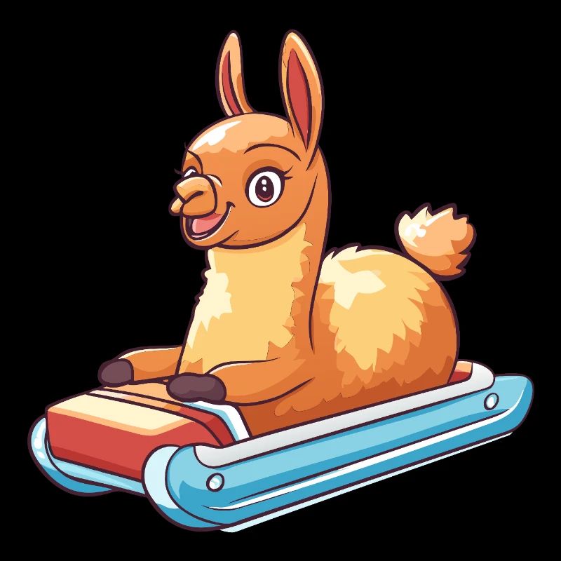 lama schlittenfahren