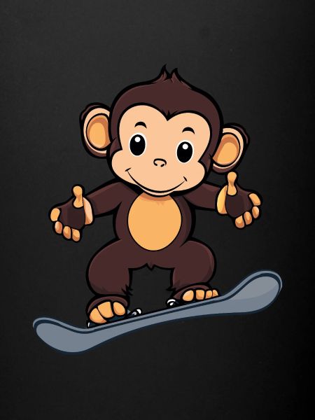 Monkey Snowboarder Hiver