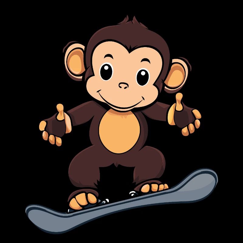 Affe Snowboarder Winter