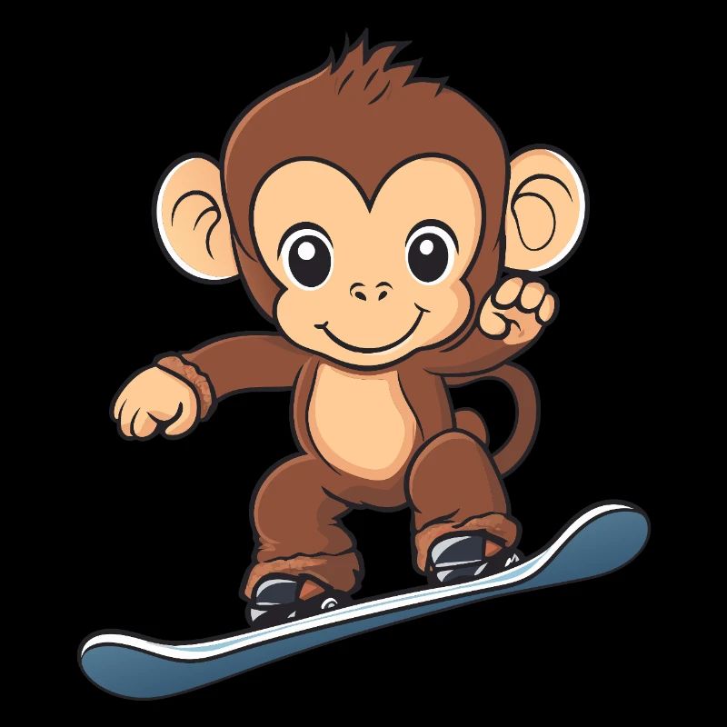 Monkey Snowboarder