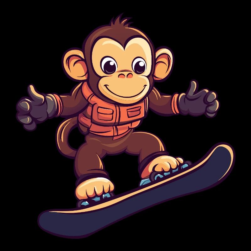 Monkey Snowboarder Snowboard